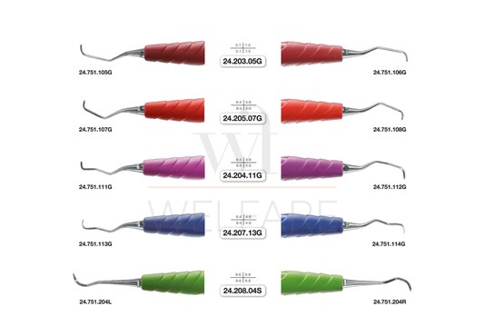 Kit de Curetas Gracey Zepf 5 Curetas + Cassete