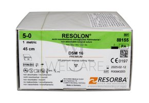Fio de Sutura RESOLON 5-0 DSM16 Caixa com 36 unidades