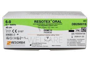 Fio de Sutura RESOTEX 6-0 DSM13 Caixa com 12 unidades