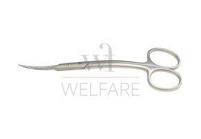 Tesoura Schwert Goldmann-Fox Serrilhada Curva em S 13cm